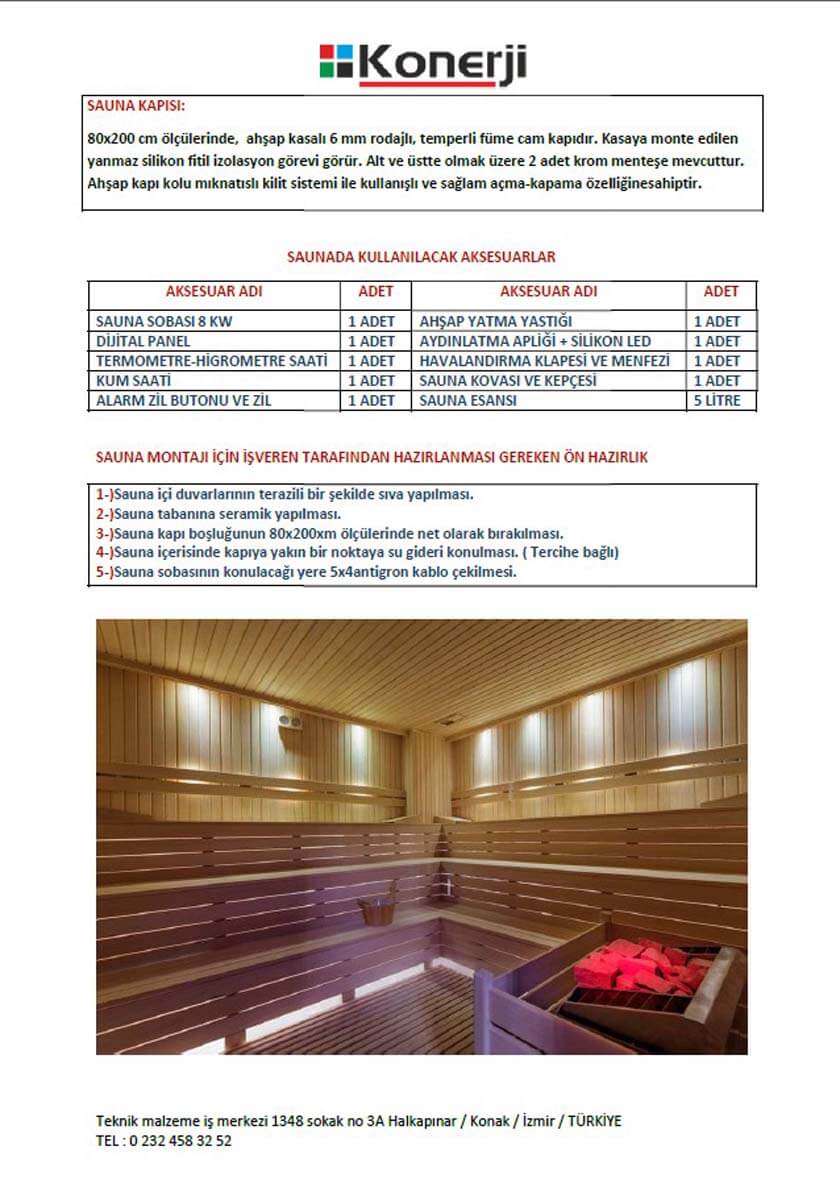 sauna fiyat , sauna teklifi , sauna izmir , izmir sauna fiyat