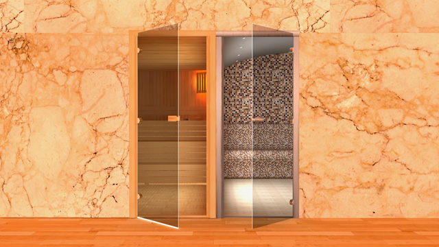 sauna ve buhar odası kapıları